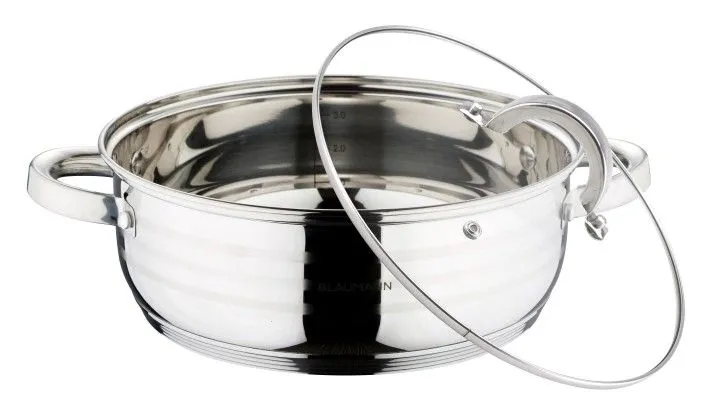 Blaumann Gourmet l�bas fed�vel, rozsdamentes ac�l 20 cm