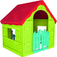 Play House �sszecsukhat� m�anyag kerti j�t�kh�z piros - vil�gos z�ld - vil�gos k�k