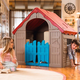 Play House �sszecsukhat� m�anyag kerti j�t�kh�z piros - b�zs - vil�gos k�k