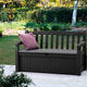 Eden m�anyag kerti pad 265 literes t�rol�val grafit - vil�gos sz�rke