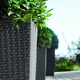 Rattan Planter L m�anyag kerti vir�gl�da antracit sz�rke 144,8 L