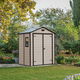 Manor 6x5 DD m�anyag kerti t�rol� h�z beige-barna