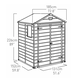 Manor 6x5 DD m�anyag kerti t�rol� h�z beige-barna