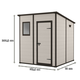 Manor Pent 6x4 m�anyag kerti t�rol� h�z beige-barna