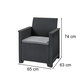Elodie Duo m�anyag kerti fotelek grafit sz�rke