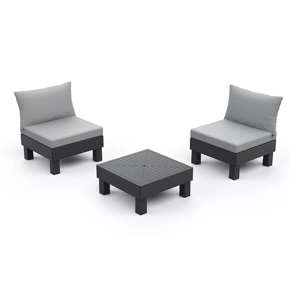 Elements Balcony m�anyag kerti b�tor szett grafit sz�rke