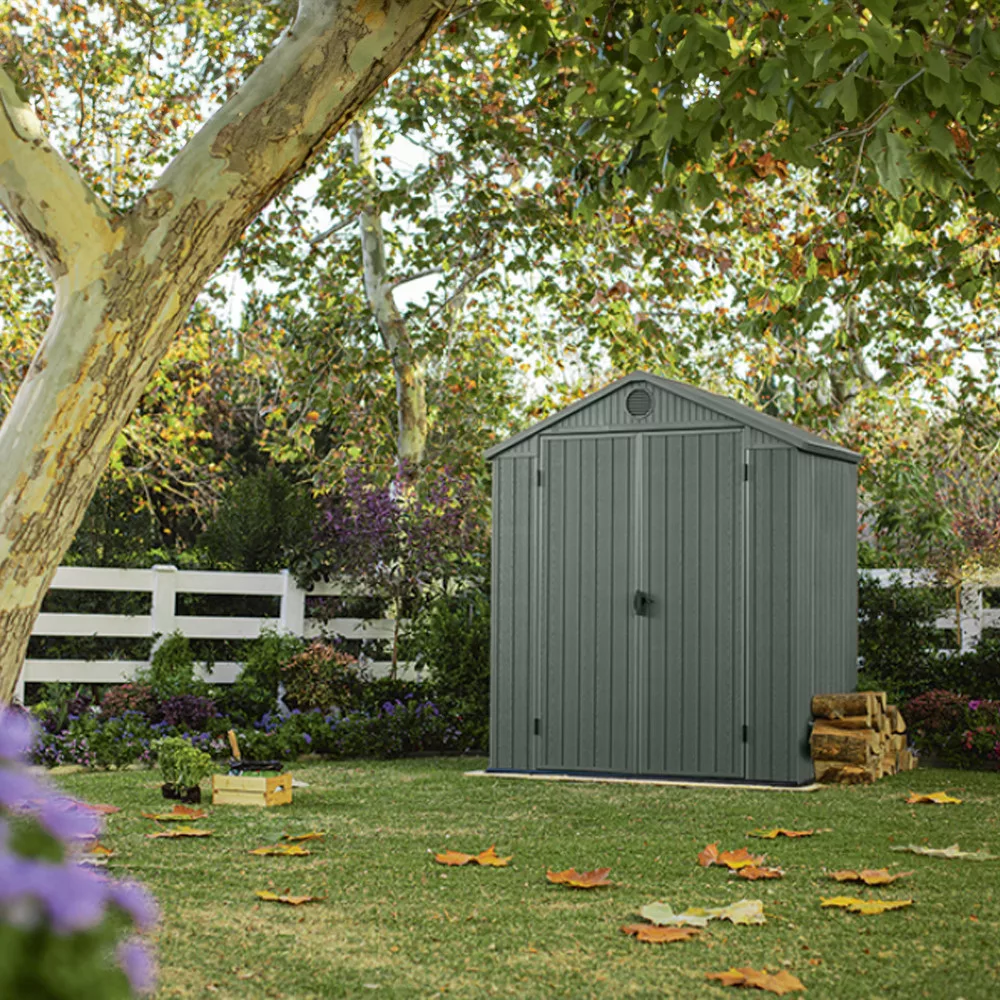 Darwin 6x4 m�anyag kerti t�rol� h�z z�ld