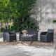 Sanremo kerti b�tor szett Chicago asztallal grafit sz�rke