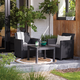 Claire m�anyag rattan hat�s� kerti balkon szett, Orlando asztallal grafit - h�v�s sz�rke