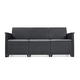 Claire m�anyag rattan hat�s� kerti kanap� grafit - h�v�s sz�rke