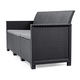 Claire m�anyag rattan hat�s� kerti kanap� grafit - h�v�s sz�rke