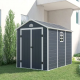 Ave E 6x9 m�anyag k�lt�ri kerti h�z s�t�t sz�rke - feh�r