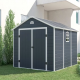 Ave H 8x9 m�anyag k�lt�ri kerti h�z s�t�t sz�rke - feh�r