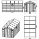 Ave I 8x12 m�anyag k�lt�ri kerti h�z s�t�t sz�rke - feh�r