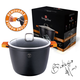 Berlinger Haus Granit Diamond Line faz�k m�rv�ny bevonattal, fed�vel, szilikon fog�kkal, 28 cm