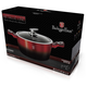 Berlinger Haus Metallic Line Black Burgundy Edition magas l�bas m�rv�ny bevonattal, fed�vel, 24 cm