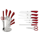 Berlinger Haus Metallic Burgundy Line 8 r�szes rozsdamentes ac�l k�sk�szlet �llv�nnyal