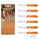 Berlinger Haus 6 db-os steak k�sk�szlet rozsdamentes ac�lb�l, fa ny�llel
