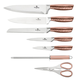 Berlinger Haus Shine Basalt 8 r�szes rozsdamentes ac�l k�sk�szlet �llv�nnyal, rosegold