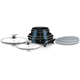 Berlinger Haus Metallic Aquamarine Line 9 r�szes ed�nyk�szlet levehet� ny�llel,m�rv�ny bevonattal, m