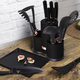 Berlinger Haus Black Rose Collection 12 r�szes konyhai k�szlet k�sekkel �s kiszed�kkel