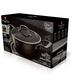 Berlinger Haus Shine Black Collection magas l�bas tit�n bevonattal, k�tf�le fed�vel, 20 cm