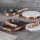 Berlinger Haus Metallic Rosegold Line 5 r�szes serpeny�k�szlet m�rv�ny bevonattal, levehet� ny�llel