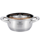 Rozsdamentes ac�l l�bas fed�vel, 20 cm, 2,5 literes, szat�n