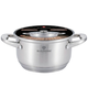 Blaumann Satin Gourmet Line rozsdamentes ac�l magas l�bas fed�vel, 22 cm, 4,3 literes, szat�n