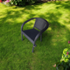 Bamboo rattan hat�s� karf�s m�anyag kerti sz�k antracit sz�rke