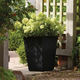 Basalt m�anyag kerti sz�gletes vir�gcser�p 48 cm fekete