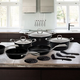 Berlinger Haus Royal Black Collection 6 szem�lyes rozsdamentes ac�l ev�eszk�z k�szlet, t�k�rf�nnyel,