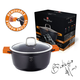 Berlinger Haus Granit Diamond Line magas l�bas m�rv�ny bevonattal, szilikon fog�kkal, fed�vel, 20 cm