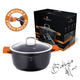 Berlinger Haus Granit Diamond Line magas l�bas m�rv�ny bevonattal, szilikon fog�kkal, fed�vel, 28 cm