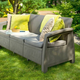 Corfu Love Seat Max m�anyag kerti kanap� cappuccino - homok