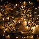 Crystalline toldhat� LED f�nyf�z�r 8,0 m 100 db meleg feh�r LED-del, fekete k�bellel