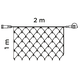 Crystalline toldhat� LED f�nyh�l�, 2 x 1 m, 96 db hideg feh�r LED, �tl�tsz� k�bel