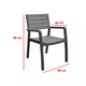 Harmony m�anyag karf�s kerti sz�k antracit - barn�s sz�rke