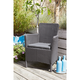 Trenton m�anyag kerti fotel grafit - h�v�s sz�rke