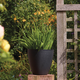 Basalt m�anyag kerti kerek vir�gcser�p 40 cm fekete