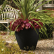 Basalt m�anyag kerti kerek vir�gcser�p 40 cm fekete