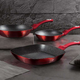 Berlinger Haus Metallic Burgundy Line 3 r�szes serpeny�k�szlet m�rv�ny bevonattal, grill serpeny�vel
