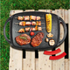 Berlinger Haus Metallic Burgundy Line Grill s�t�lap m�rv�ny bevonattal, szilikon fog�kkal, 47 cm