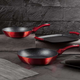 Berlinger Haus Metallic Burgundy Line 3 r�szes serpeny�- �s grillk�szlet m�rv�ny bevonattal