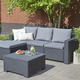 California Bay m�anyag kerti h�romszem�lyes kanap� met�l l�bakkal grafit - h�v�s sz�rke