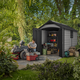 Premier 7511 m�anyag kerti t�rol� h�z barn�s - sz�rke