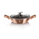 Berlinger Haus Metallic Rosegold Line wok fed�vel, m�rv�ny bevonattal, met�l k�ls� bevonattal, 30 cm