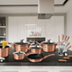 Berlinger Haus Metallic Rosegold Line grill serpeny� m�rv�ny bevonattal, levehet� ny�llel, 28 cm
