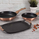 Berlinger Haus Metallic Rosegold Line 3 r�szes serpeny�- �s grillk�szlet m�rv�ny bevonattal