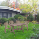 Portland m�anyag kerti asztal cappuccino